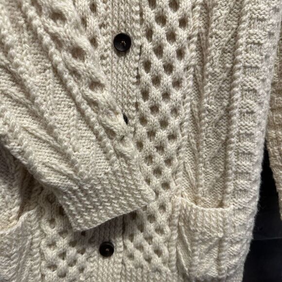 INISH SAIMER HAND KNITTED IN IRELAND VINTAGE 1960-70’s ARAN JUMPER Large - Picture 5 of 10